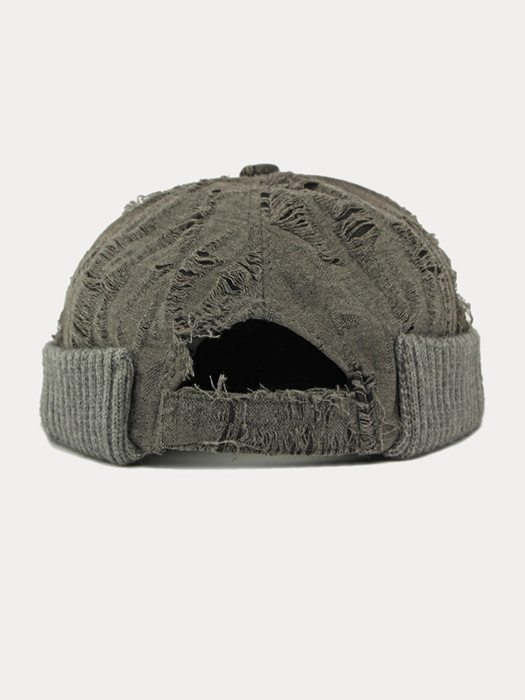 Stylish Knit Distressed Beanie Hat