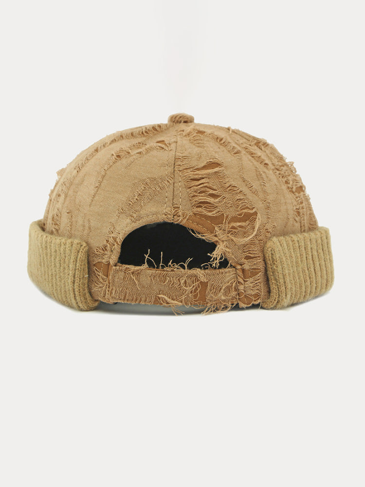 Stylish Knit Distressed Beanie Hat