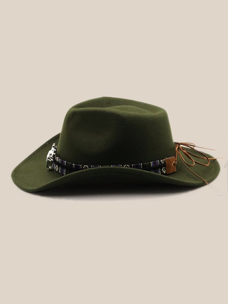 Classic 100% Wool Cowboy Hat